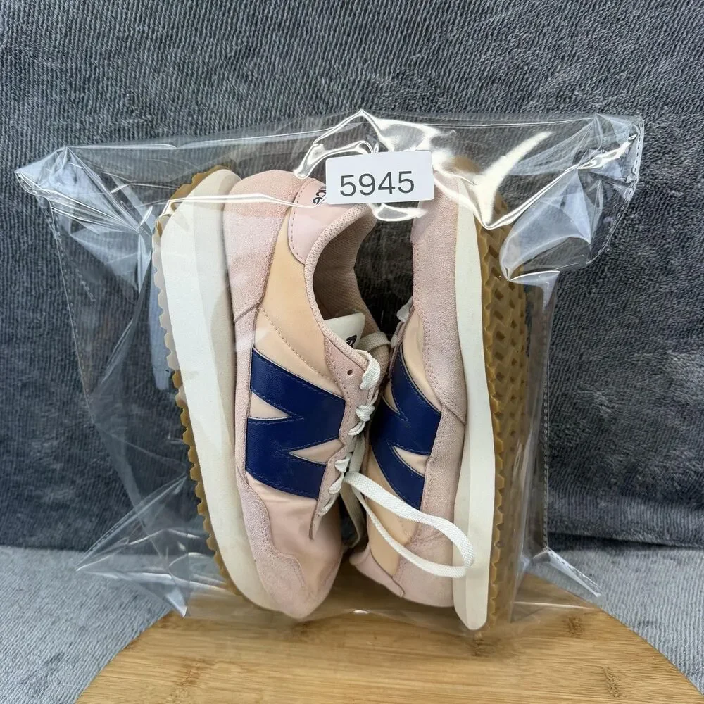 New Balance 237 Shoes Womens Size 7.5 Pink Navy Suede Athletic Sneakers WS237GC